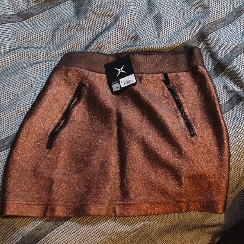 Brown Pencil Mini Skirt for Work